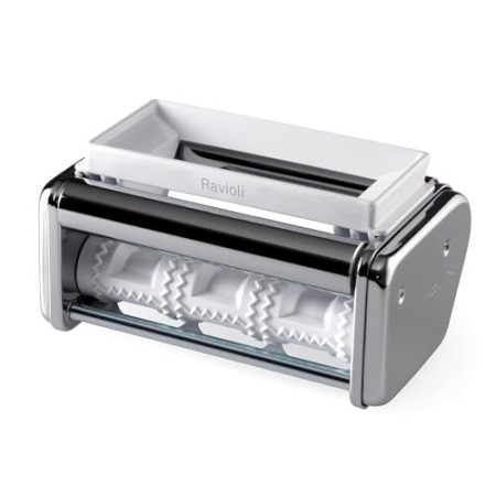 Marcato AR-150-OLI Accessorio Ravioli per Macchina per la Pasta Atlas 150, Acciaio Cromato, Argento/Bianco, 17 cm