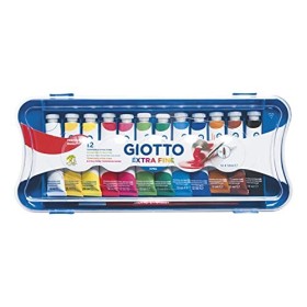 Giotto 304000 - Tempera Extra in Tubetto 12 ml, 12 Colori, 12 Pezzi
