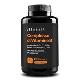 Complesso di vitamina B con Vitamine C ed E, 200 Capsule Sofgel | Per migliorare l'energia, l'umore e la salute generale | Senza