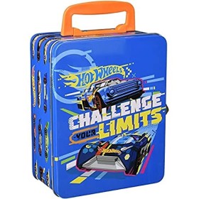 Theo Klein 2883 Valigetta di raccolta Hot Wheels, In metallo di alta qualità con scomparti fino a 18 auto, 21 x 15.5 x 8.5 cm, 