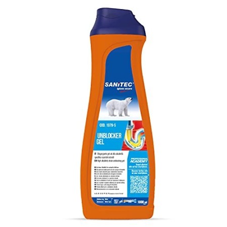 Sanitec Disgorgante Gel, per Scarichi Ostruiti, 1000 ml