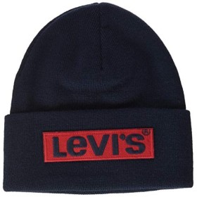 Levi's Big Box Tab Beanie Cuffia, Blu (Navy Blue 17), Unica (Taglia Produttore: Un) Uomo