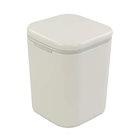 Gitany Mini Pattumiera da Scrivania con Coperchio, Plastica, Bianco, 1.8 L, Bianco