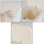 Gitany Mini Pattumiera da Scrivania con Coperchio, Plastica, Bianco, 1.8 L, Bianco