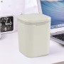Gitany Mini Pattumiera da Scrivania con Coperchio, Plastica, Bianco, 1.8 L, Bianco