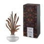 Alessi The Five Season MW64 4S W, Diffusore a Foglie per Ambiente in Porcellana, Foglie in Legno di Mogano, Grr, Bianco