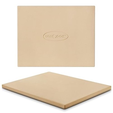 Unicook 38,1 cm rettangolare in ceramica pizza Grilling Stone, pietra refrattaria, perfetto per forno, barbecue e grill, 38,1 