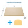 Unicook 38,1 cm rettangolare in ceramica pizza Grilling Stone, pietra refrattaria, perfetto per forno, barbecue e grill, 38,1 