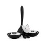 Alessi Tigrito AMMI09 B Ciotola per Animali di Design, Acciaio Inox 18/10 e Resina Termoplastica, Nero