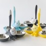 Alessi Tigrito AMMI09 B Ciotola per Animali di Design, Acciaio Inox 18/10 e Resina Termoplastica, Nero
