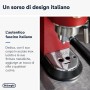 De'Longhi Dedica EC685.R Macchina da Caffè Espresso Manuale e Cappuccino, Caffè in Polvere o in Cialde E.S.E., 1350 W, Rosso