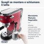 De'Longhi Dedica EC685.R Macchina da Caffè Espresso Manuale e Cappuccino, Caffè in Polvere o in Cialde E.S.E., 1350 W, Rosso