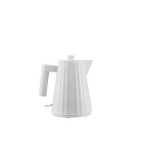 Alessi Plissè MDL06/1 W - Bollitore Elettrico di Design in Resina Termoplastica, Presa Inglese, 100 cl, Bianco
