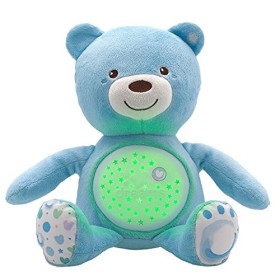 Chicco First Dreams Orsacchiotto Peluche Baby Bear, Soffice Pupazzo Proiettore con Luce Notturna Bambini, Effetti Luminosi e Ril