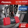 RADIKAL RK75 Lucchetto Antifurto Moto Bloccadisco Mini U, Sicurezza Premium Omologata Sra, Acciaio Cementato ø18, 48x75