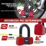 RADIKAL RK75 Lucchetto Antifurto Moto Bloccadisco Mini U, Sicurezza Premium Omologata Sra, Acciaio Cementato ø18, 48x75