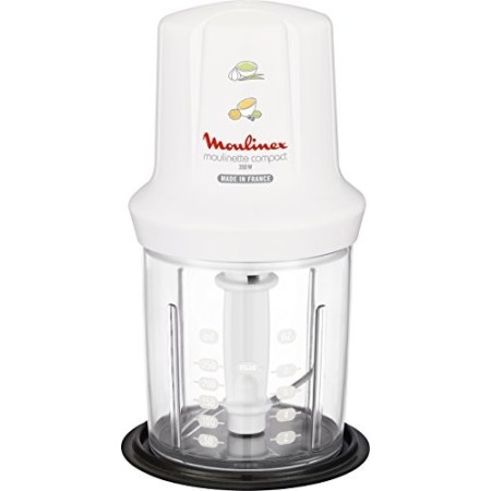 Moulinex MultiMoulinette Compact 1 Tritatutto, 250 ml, 350 W, Plastica, Bianco