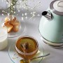 Ariete 2868 Vintage 1L Bollitore Elettrico di Design in Acciaio Inox per Infusi, Tè e Tisane, Sistema Autospegnimento, Impugnat