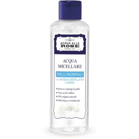 Acqua alle Rose Acqua Micellare Struccante, Detergente Viso Pelli Normali, 200 ml
