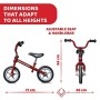 Chicco First Bike Red Bullet Bicicletta Senza Pedali, 2-5 Anni, Rosso
