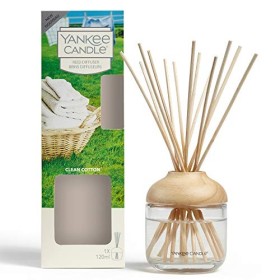 YANKEE CANDLE Diffusore di Aroma a Bastoncini, Cotone Pulito, 120 ml, Durata della fragranza: Fino a 10 Settimane