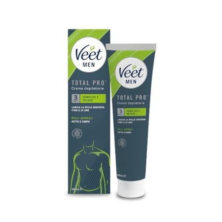 Veet Men, Crema Depilatoria Uomo, Pelli Normali, 200 ml