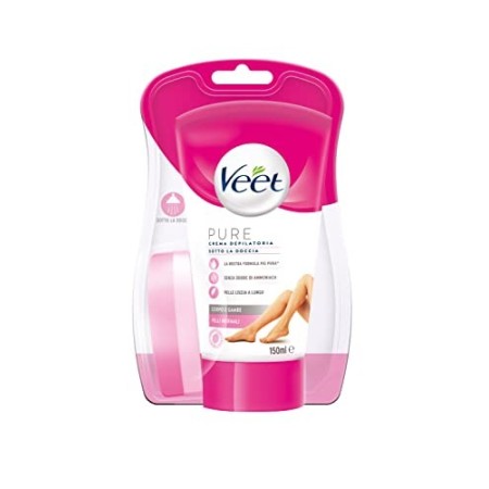 Veet Crema Depilatoria Sotto la Doccia Silk & Fresh Technology, 150 ml (Pelli Normali)