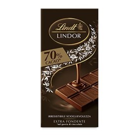 Lindt Lindor Cioccolato Extra Fondente 70% Cacao, 100g