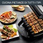 Rowenta GR702D Optigrill Bistecchiera, 2000 W, Modalità  Tostiera, 6 Programmi di Cottura Automatici, Nero/Argento, 40.4 x 37.