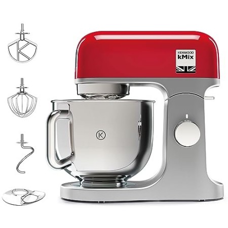 Kenwood KMX750RD Impastatrice Planetaria Kitchen Machine kMix, Robot da Cucina Mixer, 1000 W, 5 Litri, Acciaio, Plastica, Rosso