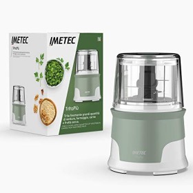 Imetec Tritapiù Tritatutto, 4 Lame in Acciaio Inox, Capiente Contenitore 600 ml, 18.000 Giri/min, Funzionamento a Pressione, 10