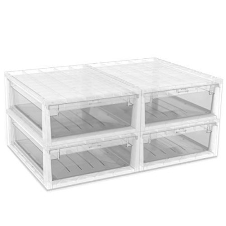 TERRY Set 4PZ Light Drawer 52 XL cassetti, Trasparente, 4 unità