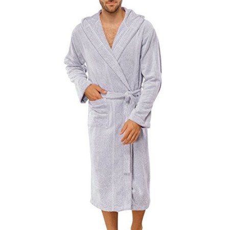 Schiesser Bademantel Accappatoio, Grigio (Grigio Chiaro 204), 58 Uomo