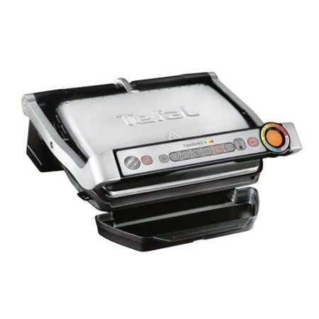 Grill elettrico Tefal GC702D, 2000 W (visualizzazione automatica del livello di cottura, 6 programmi preimpostati, in acciaio in