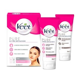 Veet Kit Depilazione Viso, Pelli Normali, 2x 50 ml