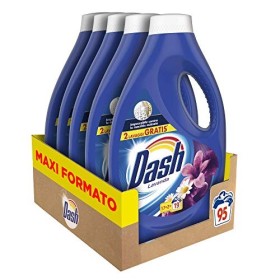 Dash Detersivo Liquido Lavatrice, 95 Lavaggi (5 x 19), Profumo di Lavanda, Maxi Formato, Pulizia Profonda, Per Tutti I Capi