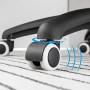 Songmics Poltrona Girevole Direzionale Ergonomica Da Ufficio, Finta_Pelle, Altezza Totale: 107-117 cm, Blu