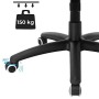 Songmics Poltrona Girevole Direzionale Ergonomica Da Ufficio, Finta_Pelle, Altezza Totale: 107-117 cm, Blu