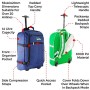 Cabin Max Lyon Black - Valigia Trolley Bagaglio a mano con ruote, 55x40x20 cm, Nero