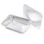 25 Teglie Alluminio Usa e Getta, Vaschette Monouso, Contenitori Alluminio con Coperchio, (S) 22 x 17 cm - Perfette per Cottura a
