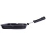 Lagostina Easy Grill, Bistecchiera Rettangolare, Antiaderente, Alluminio Pressofuso, Nero, Diametro 24 x 32 cm