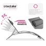 TecTake 800675 - Set di 2 Lettini Prendisole, Morbido Poggiatesta, Resistente alle Intemperie, Schienale Regolabile in 5 Posizio