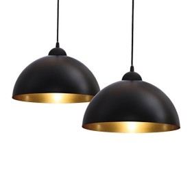 Lampadari a sospensione vintage industriale, set da 2, diametro 30cm, adatti per lampadine LED E27 non incluse, lampada elegante