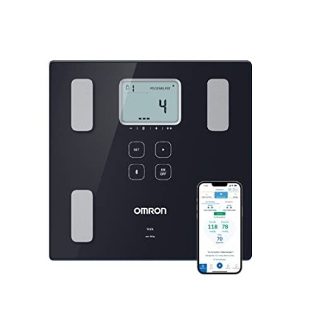 OMRON VIVA Bilancia smart e misuratore della composizione corporea Bluetooth con calcolo di grasso corporeo, peso, grasso viscer