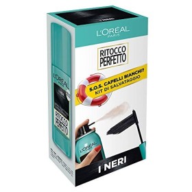 L'Oréal Paris Kit di Salvataggio Ritocco Perfetto, Spray e Mascara per Capelli Bianchi, Ritocco Radici e Tempie, Non Macchia, I