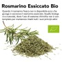 CiboCrudo Rosmarino Crudo Biologico Essiccato al Sole in Barattolo di Vetro Salva Freschezza a Chiusura Ermetica per Mantenere l