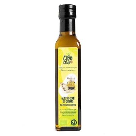 CiboCrudo Olio di Semi di Sesamo Bio, Alimentare Spremuto a Freddo, da Utilizzare in Cucina per Arricchire Ricette Salate, Conse