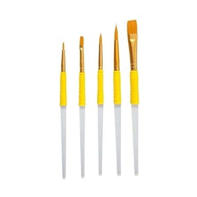 PME CB1007 Pennelli per Cake Design, nailon, Giallo, 5 unità