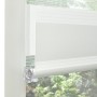 Deco Company Tapparella a doppio rullo avvolgibile, Design a strisce trasparenti e opache, Kit montaggio incluso, Bianco, 80 x 1