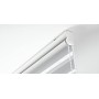 Deco Company Tapparella a doppio rullo avvolgibile, Design a strisce trasparenti e opache, Kit montaggio incluso, Bianco, 80 x 1